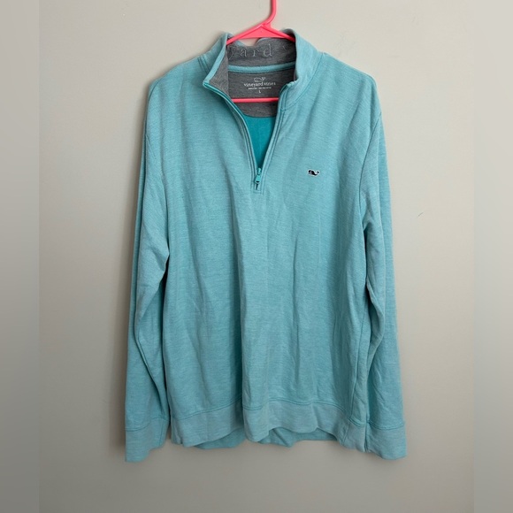 Vineyard Vines 1/4 Zip Pullover Light Blue Size Large - Picture 1 of 5